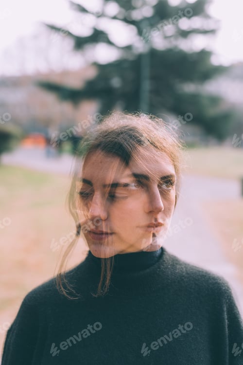 Preview: Woman with Multiple Exposures in the City