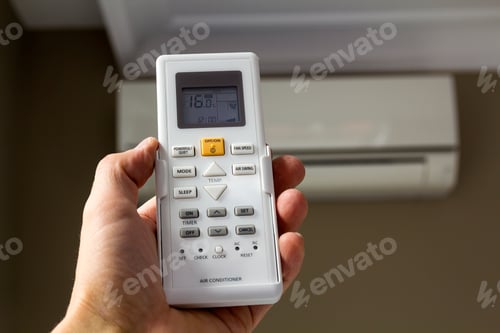 Preview: Hand holdind control switch of home air conditioner