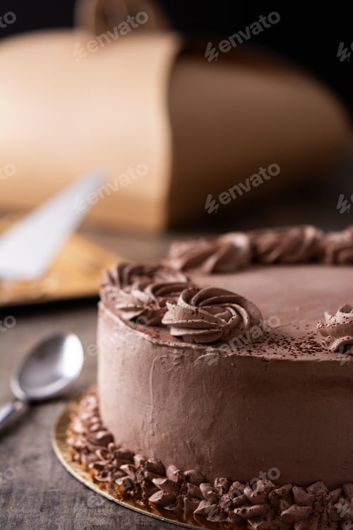 Preview: Piece of chocolate truffle cake
