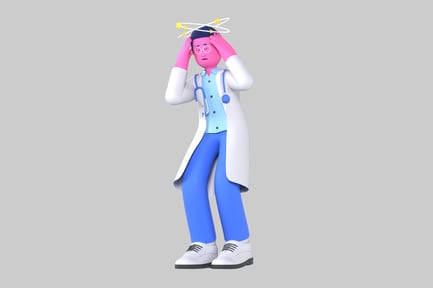 Preview: Cartoon doctor dazed character
