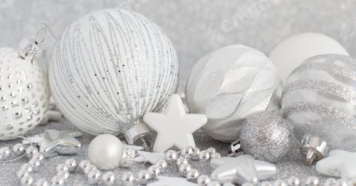 Preview: Silver Christmas decorations