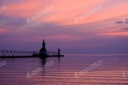 Preview: St. Joseph North Pier Lights, built in 1906-1907