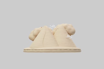 Preview: Minimalist mountain landscape with clouds