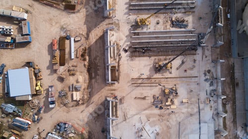 Preview: Top view shot of an industrial area