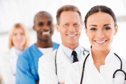 Preview: Confident doctors team.