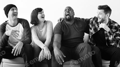 Preview: Group of diverse friends hanging out together