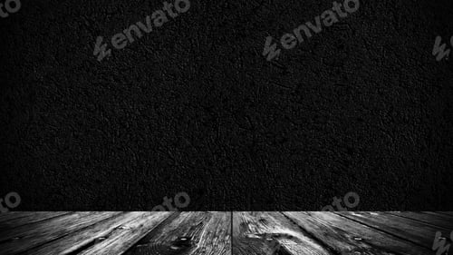 Preview: Empty gray wood plank table with concrete wall texture background.