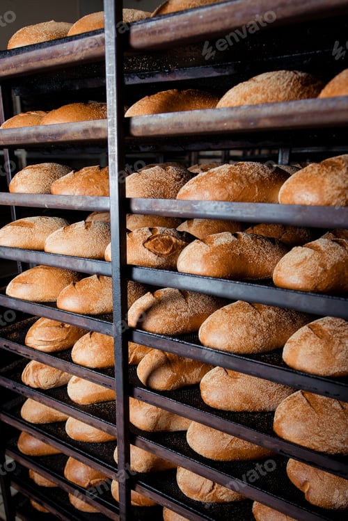 Preview: Freshly bread on a baking tray