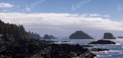 Preview: Rugged Rocks on a rocky shore on the West Coast of Pacific Ocean.