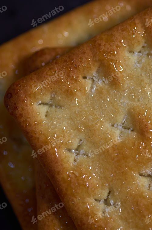 Preview: Background of the juicy surface of the honey cracker