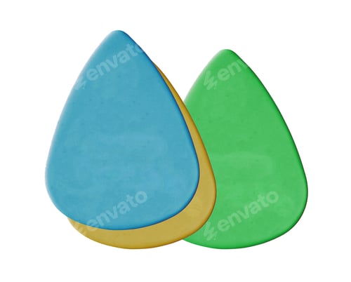 Preview: Guitar Picks in Blue, Green and Yellow
