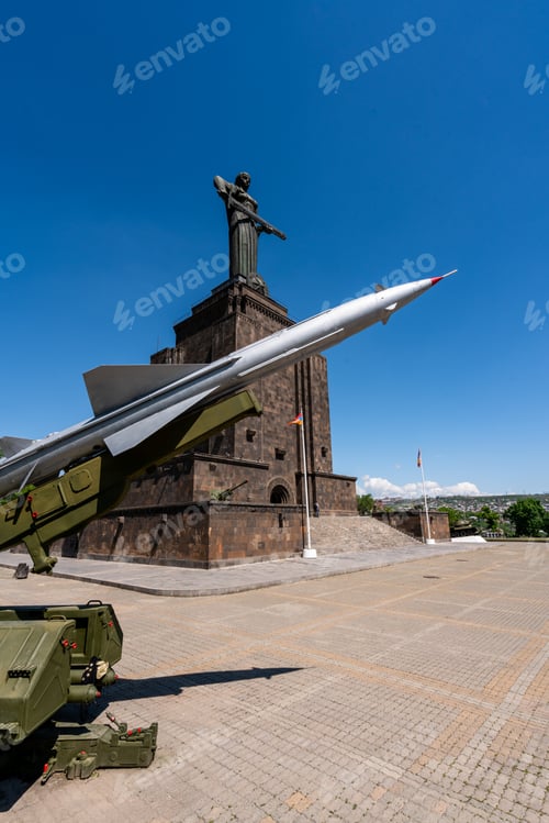 Preview: Mother Armenia woman statue with sword, soviet union architecture in Yerevan, Armenia