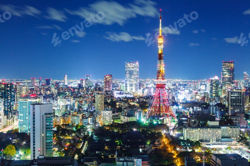 Preview: Tokyo City Skyline At Night