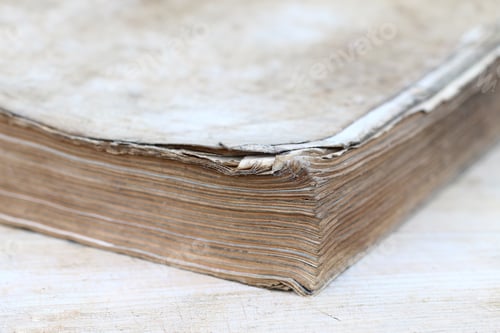 Preview: Dog-ears of the pages of old book