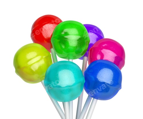 Preview: Group of colorful lollipops