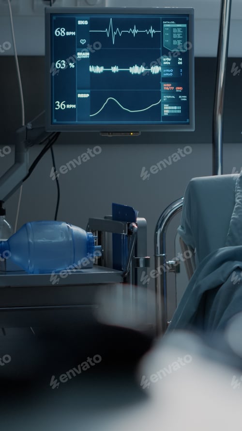 Preview: Nobody in hospital ward filled with medical technology