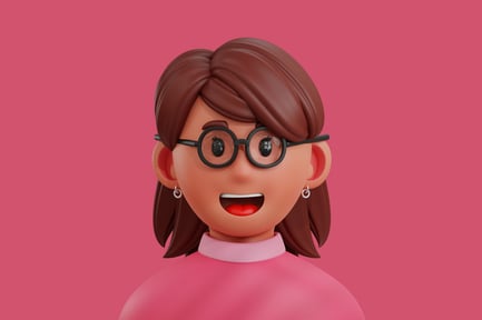 Retrato de uma mulher em um suéter rosa