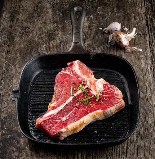 Preview: fresh raw T bone steak