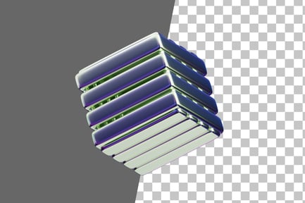 Preview: Chromatic Abstract Interlocked Rings 3D Icon
