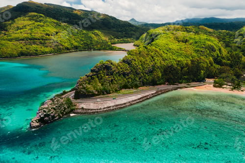 Preview: Maconde view point.Monument to captain Matthew Flinders in Mauritius. An unusual road to the Islands
