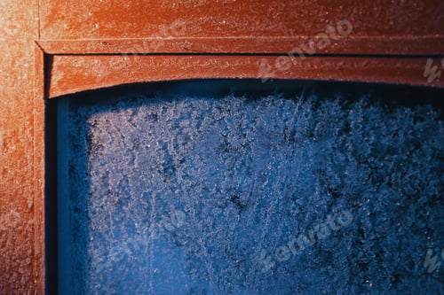Preview: frost texture on a cabin window glass