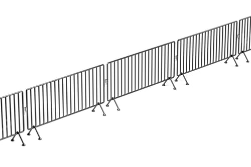 Preview: Crowd control barriers on white background