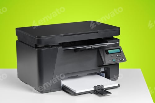 Preview: Printer, copier, scanner. Office table