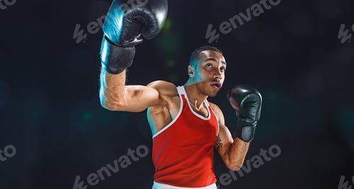 Preview: Afro american male boxer.
