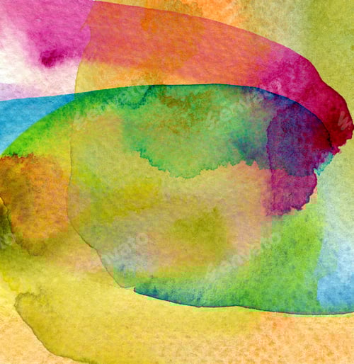 Preview: Colorful Watercolor Texture Painting with Blended Shapes