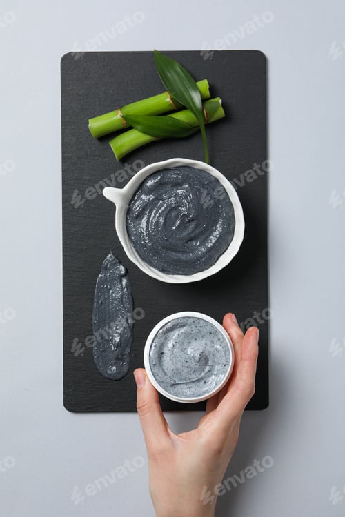 Preview: Concept of face and skin care - bamboo and charcoal