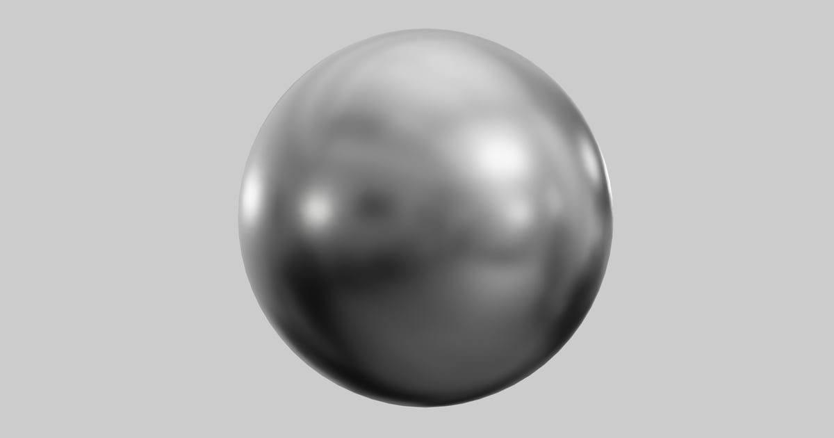 Metallic sphere with smooth reflections 3D, Incl. sphere & bell - Envato