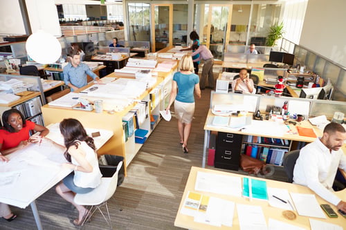 Preview: Interior Of Busy Modern Open Plan Office