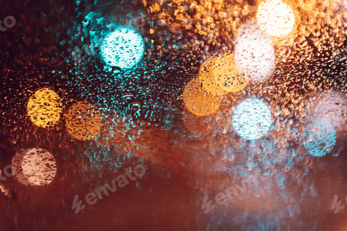 Preview: Abstract circular bokeh background of the city lights