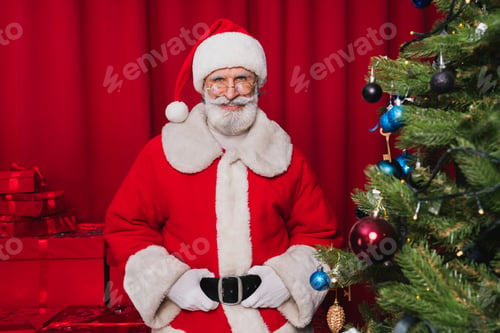 Preview: Santa Claus portrait, Christmas and newyear festive days concepts