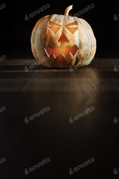 Preview: Halloween Pumpkin latnern in the dark room