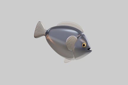 Vista previa: Juguete de pez metálico