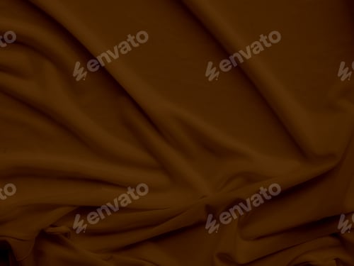 Visualização: Padrão de cortina de tecido de seda marrom, café escuro