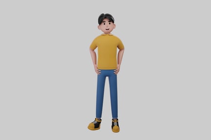 Preview: Cartoon young man character
