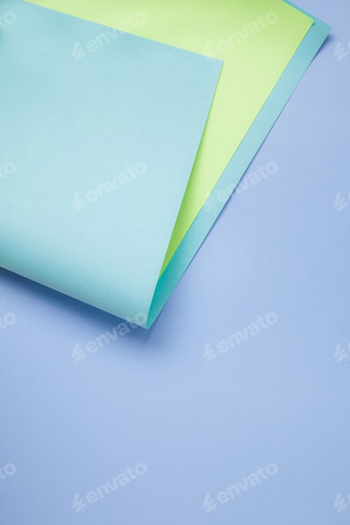 Preview: tender creative background with blue and green colored paper