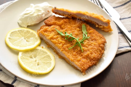 Preview: Pork Schnitzel on a plate.