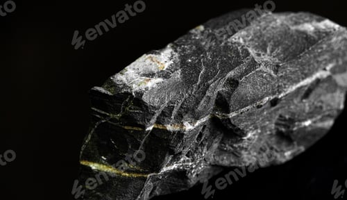 Preview: Macro Close up image of raw material Manganese Ore rock isolated