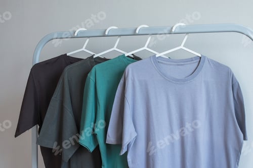 Preview: Pastel Color T-shirt Mockup on Hanger