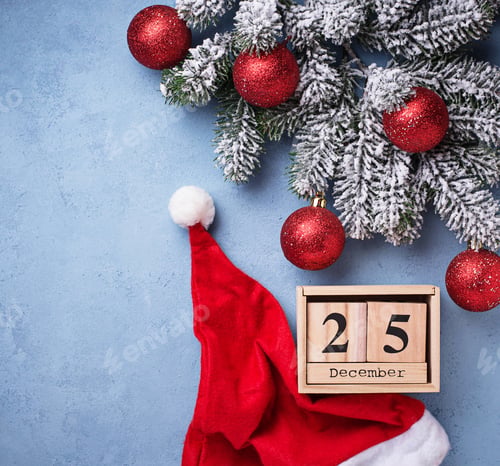 Preview: Christmas background with wooden calendar