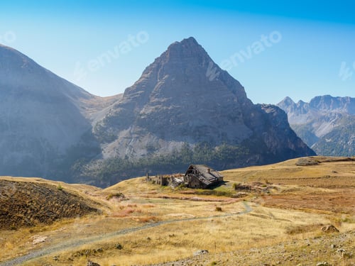 Preview: Mountain views and Les Fraches in french alps, Ecrins national park, France