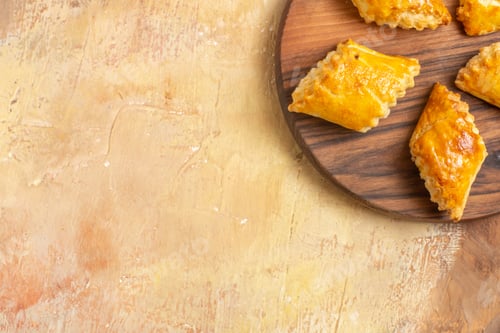 Preview: top view delicious nut cakes on wooden floor sweet pastry biscuit cake
