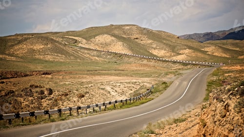 Preview: Very beautiful view of the road trip with the mountains