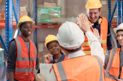 Preview: The Manager encouraged the foreman and warehouse workers have to work hard