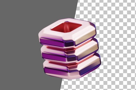 Preview: Chromatic Abstract Metallic Sphere Cluster 3D Icon