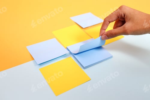 Preview: Hand Opening Sticky Note Page