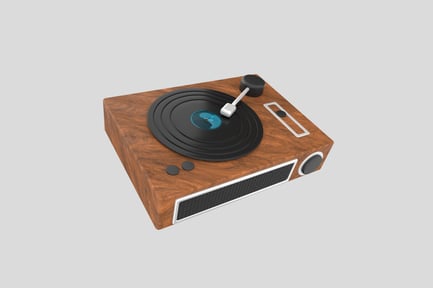 Preview: Vinyl Record Player 3D Illustration